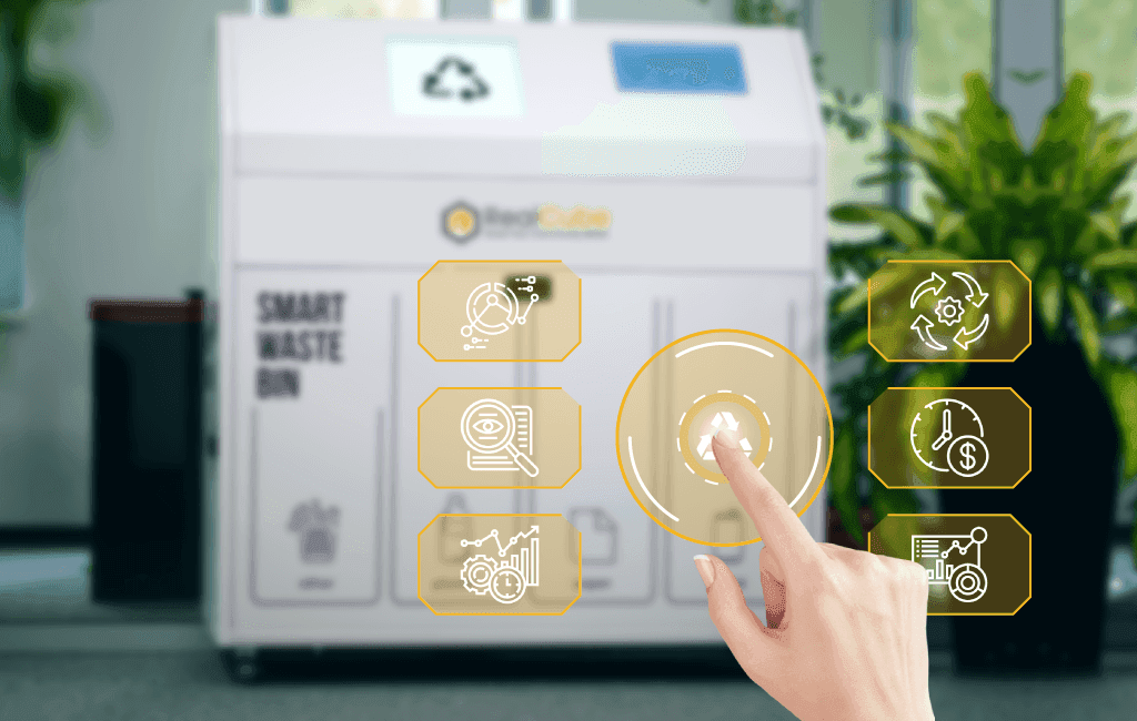 Smart waste bin with IoT interface
