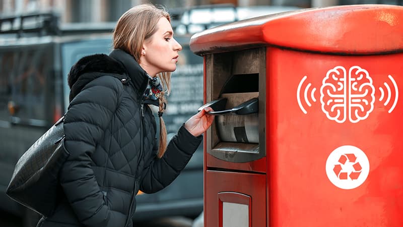Smart waste sorting bins